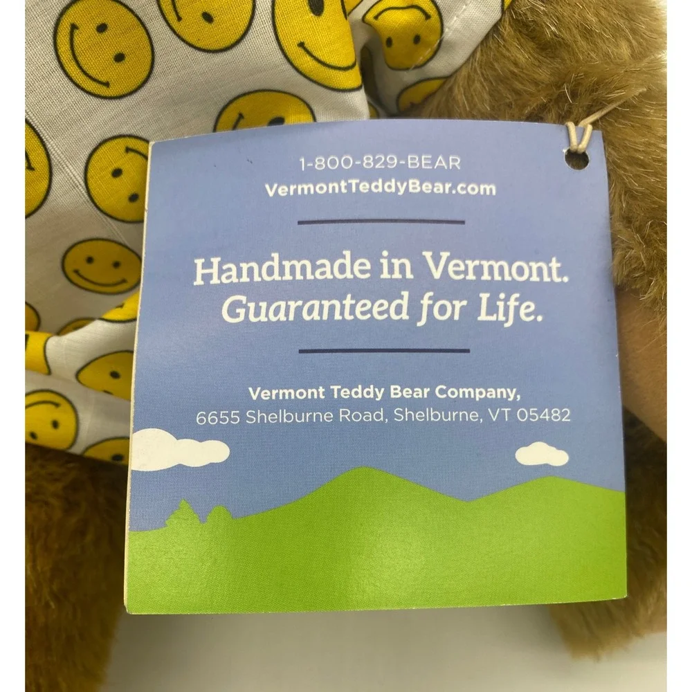 Vermont Teddy Bear‎ Get Well Soon Feel Better Plush Smiley Hospital Gown Bandage